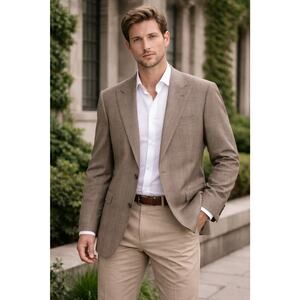 VTG Yves Saint Laurent Glen Plaid Sport Coat Wool Blazer 42R Made in France